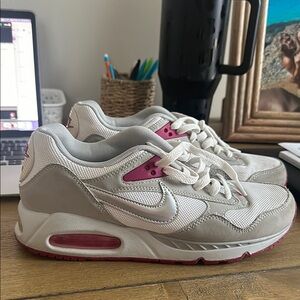 Nike Air Max White and Pink Sneakers